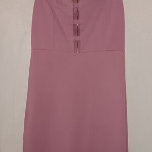 Elegant Pink Strapless Dress